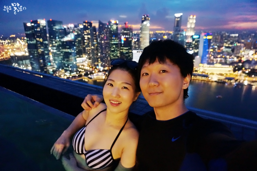 [싱가포르 여행 : 10편 ] 마리나베이샌즈호텔 수영장에서 멋진 야경감상♥