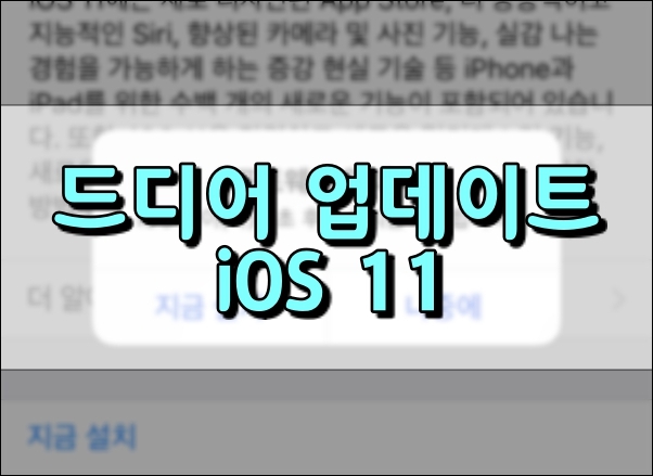 iOS 10.3.3 ➡︎ 11.0 으로 업데이트