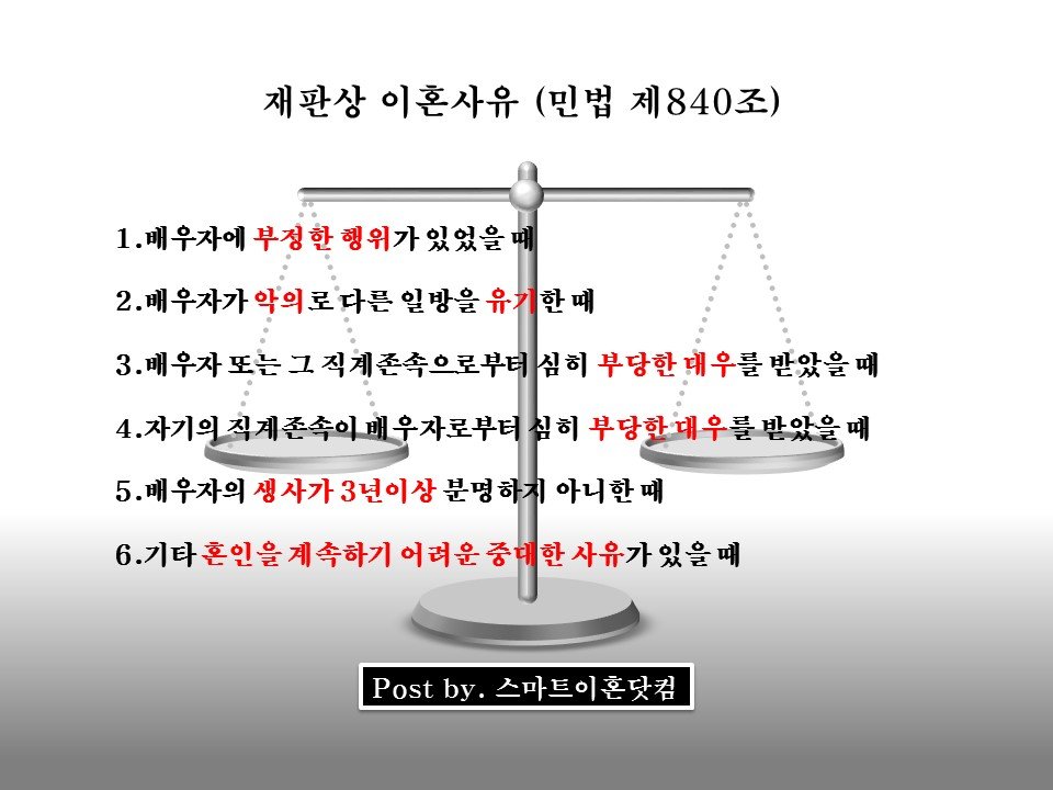 친권변경을 재판상 이혼사유로 제시하는 경우 1