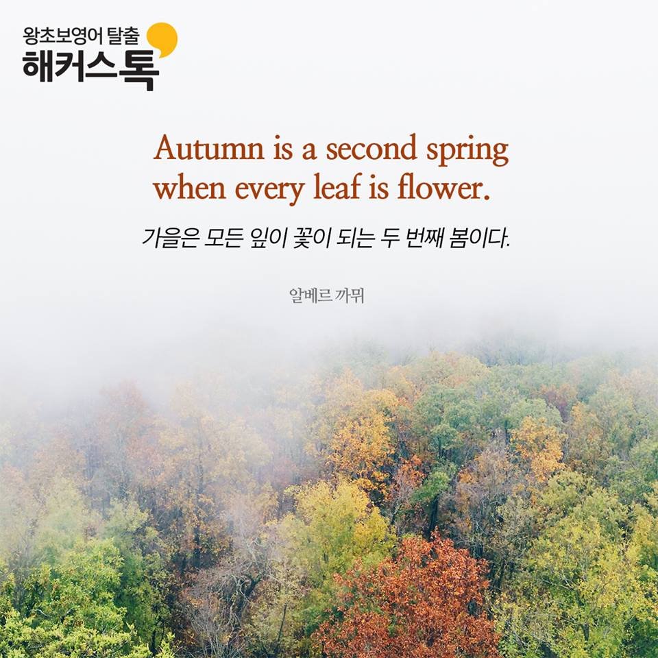 가을에 어울리는 영어명언으로 영어공부하기 : 네이버 포스트