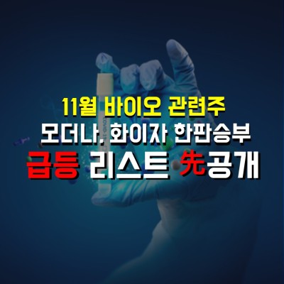 바이오 관련주, 랠리 계속된다!