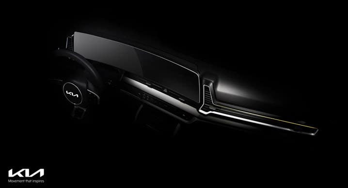 SUV 최초 파노라믹 커브드 디스플레이 탑재! 신형 스포티지 티저 이미지 공개