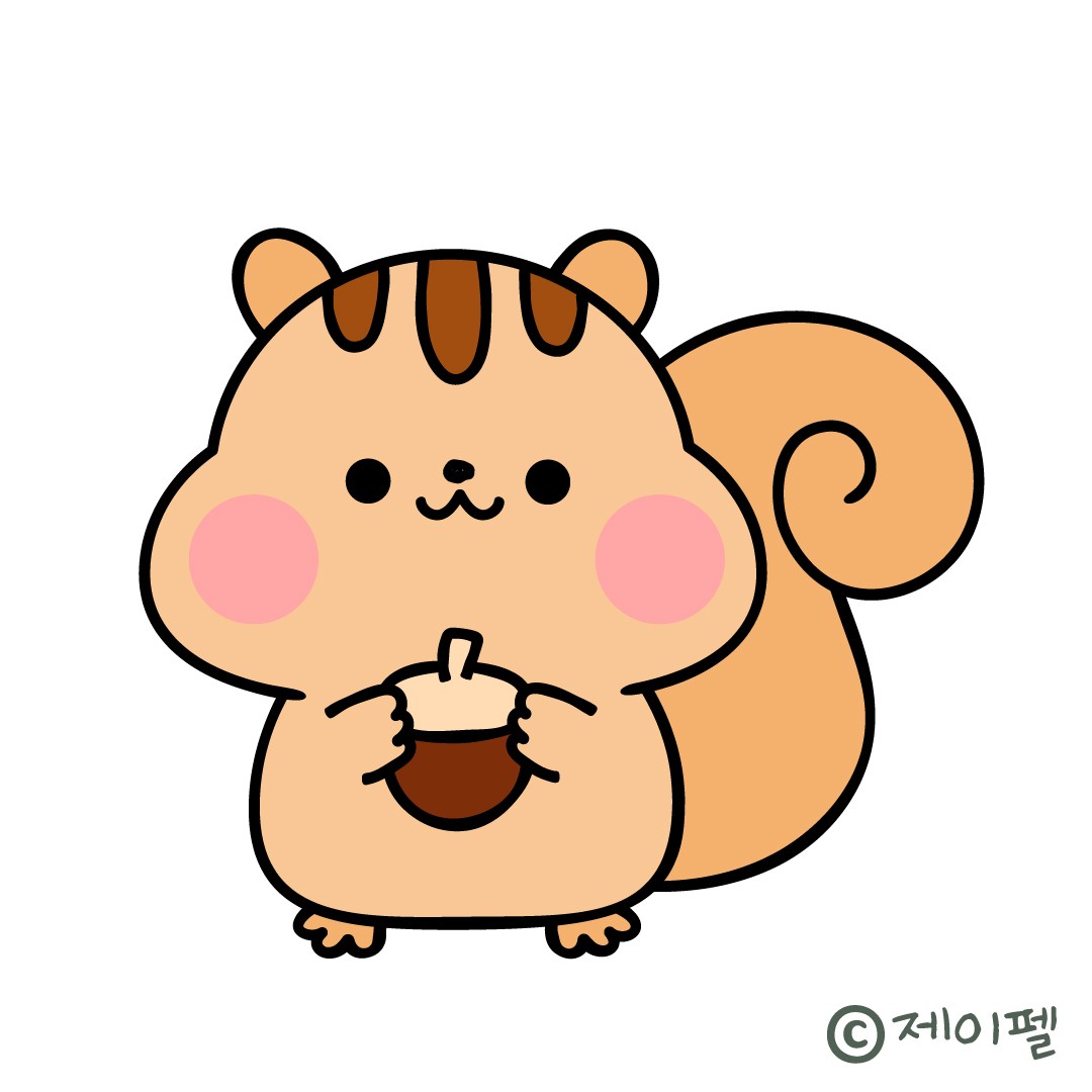 귀여운 다람쥐 캐릭터 손그림 강좌 : 네이버 포스트