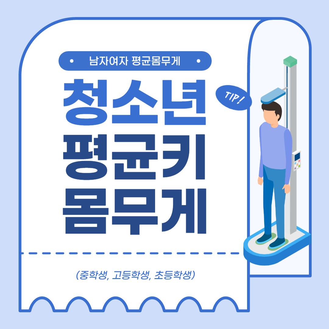 청소년 평균키 남자여자 아이키 평균몸무게 (중고생, 초등학생키 5학년 4학년 몸무게) : 네이버 포스트