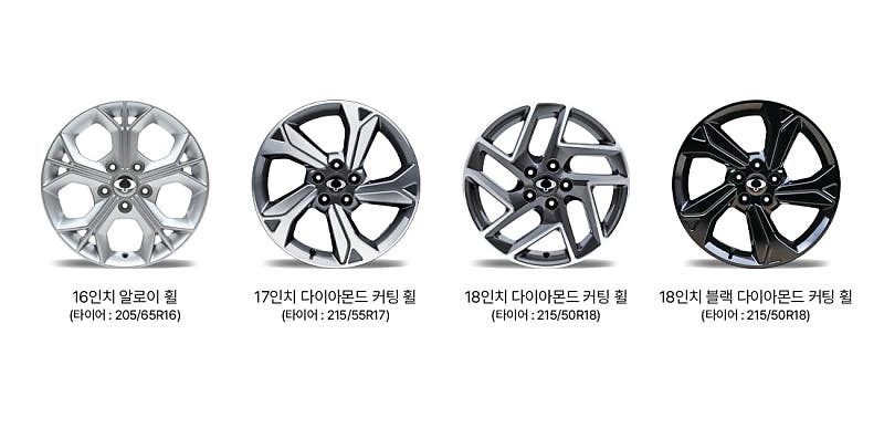 KG 모빌리티 휠 선택지