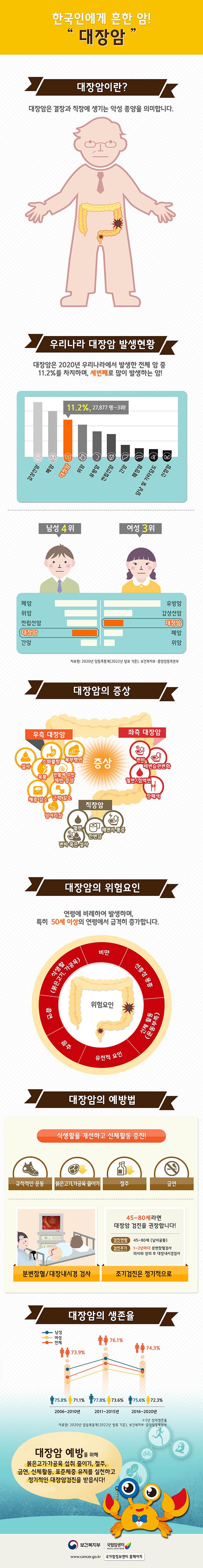 한국인에게 흔한 암 [대장암] 인포그래픽 (2023)